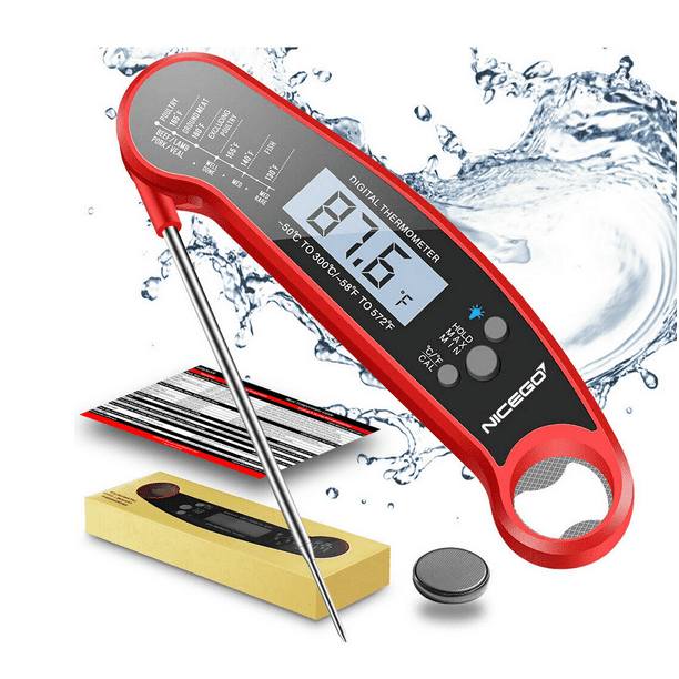 Digital Meat Thermometer Instant Read for Cooking BBQ Grilling Grill Oven-Safe Digital Meat Thermometer Instant Read for Cooking BBQ Grilling Grill Oven-Safe
